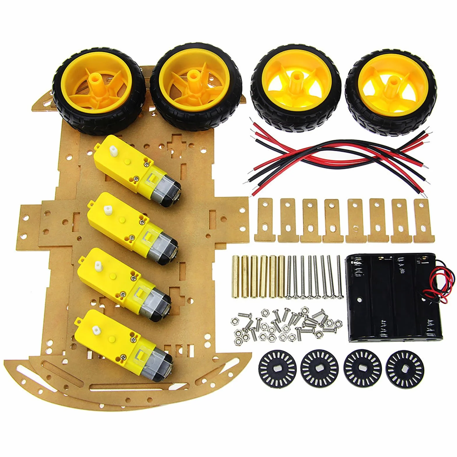 Smart Car Robot 4WD Chasis Kit con 4 Motores DC para Clases