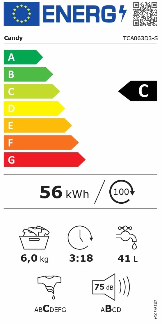Candy ProWash 300 TCA063D3-S Lavadora Carga Superior 6KG 1000RPM Wi-Fi Blanco
