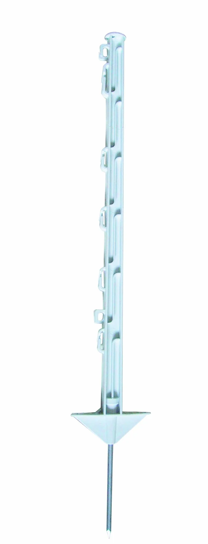 Postes de plástico para valla 75 cm blanco 10 unidades