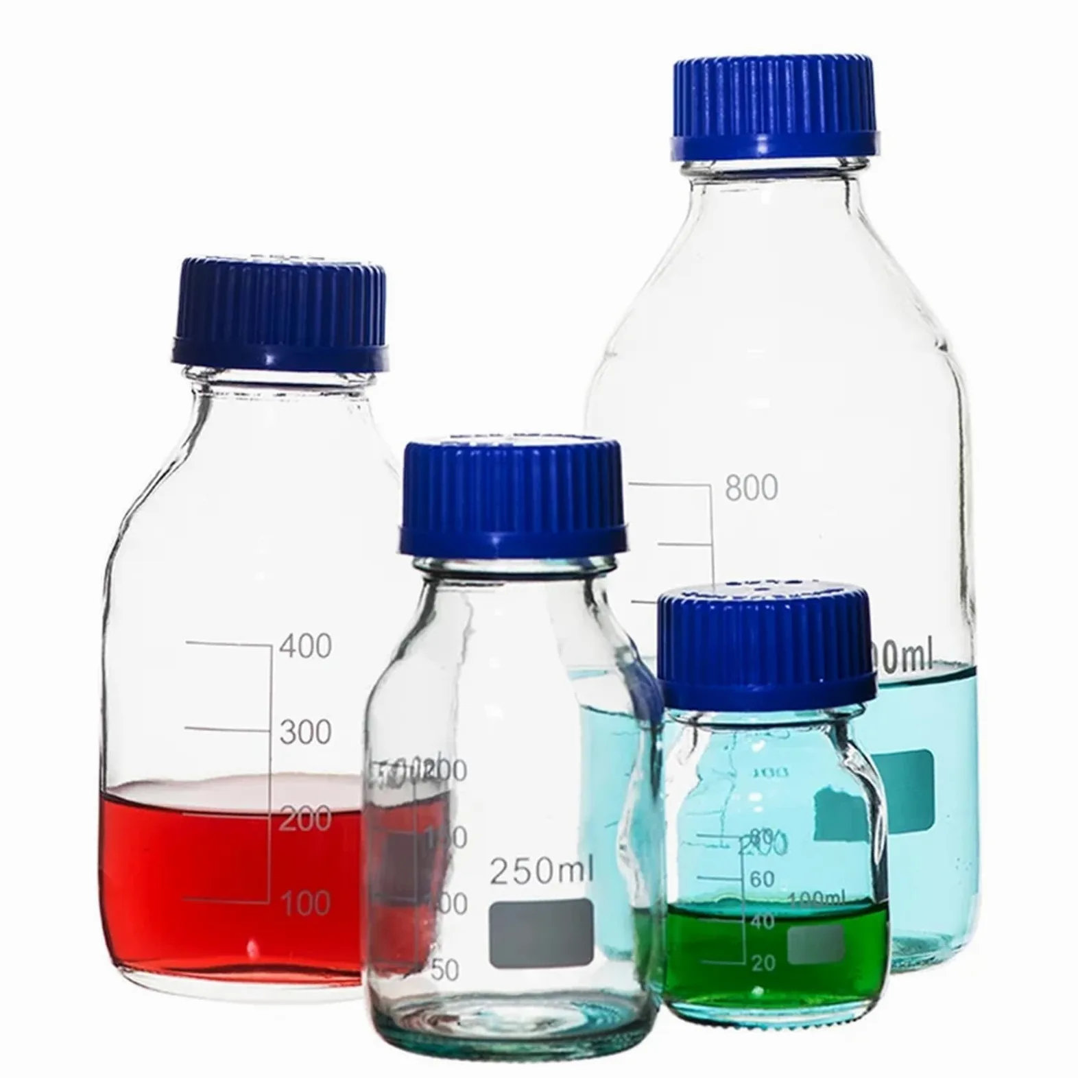 50ml-2000ml/reactivo de cristal azul del tapón de rosca del tapón de rosca for la botella del reactivo de cristal del laboratorio(1000ml)