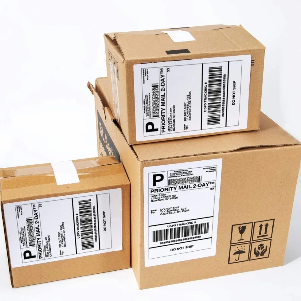 Phomemo Etiquetas de envío 4 × 6 papel térmico impermeables 100 unidades