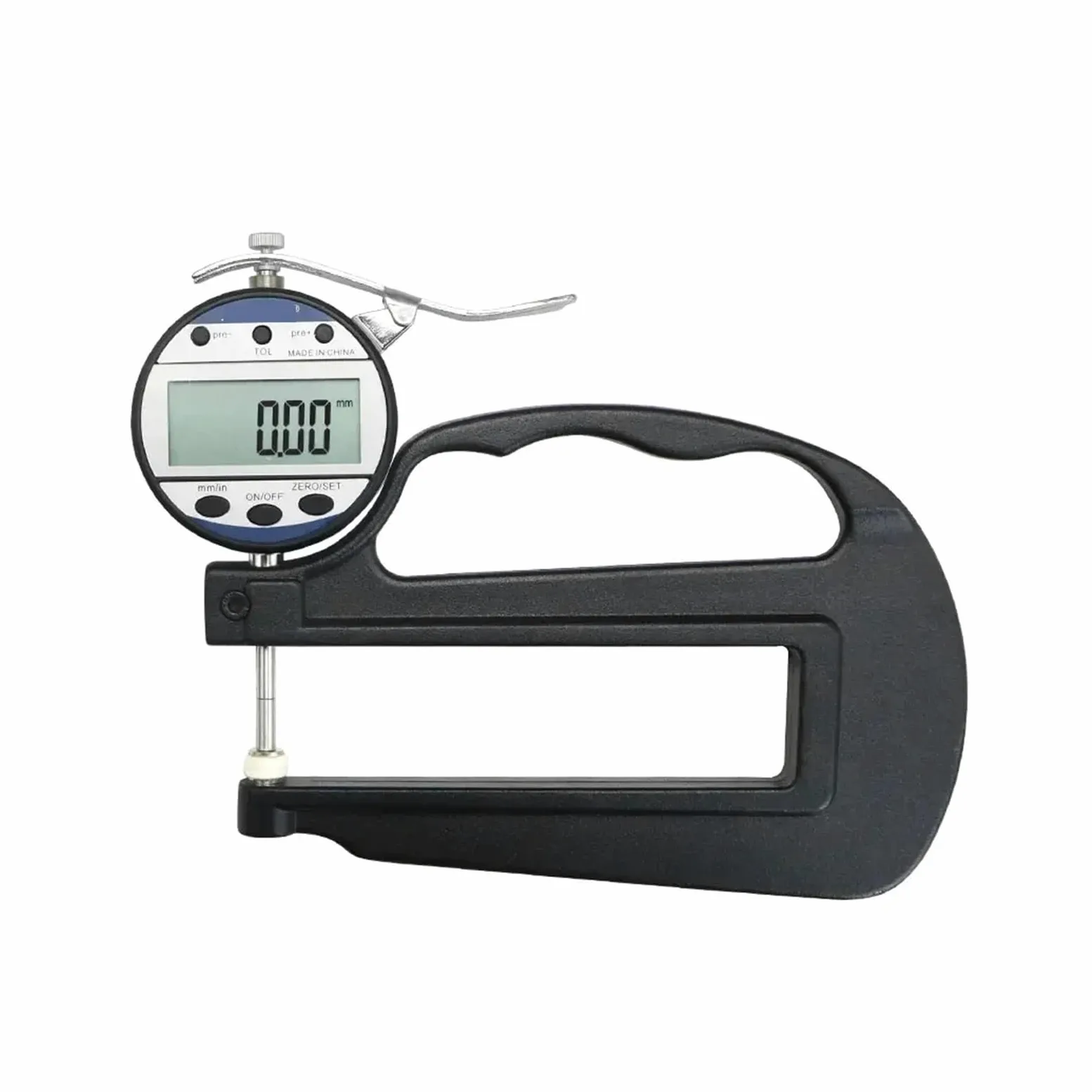 Medidor de espesor digital de 0,01 mm (0-10/25 mm) for medición de película de cuero. Alta Sensibilidad(0-10mm flat head)