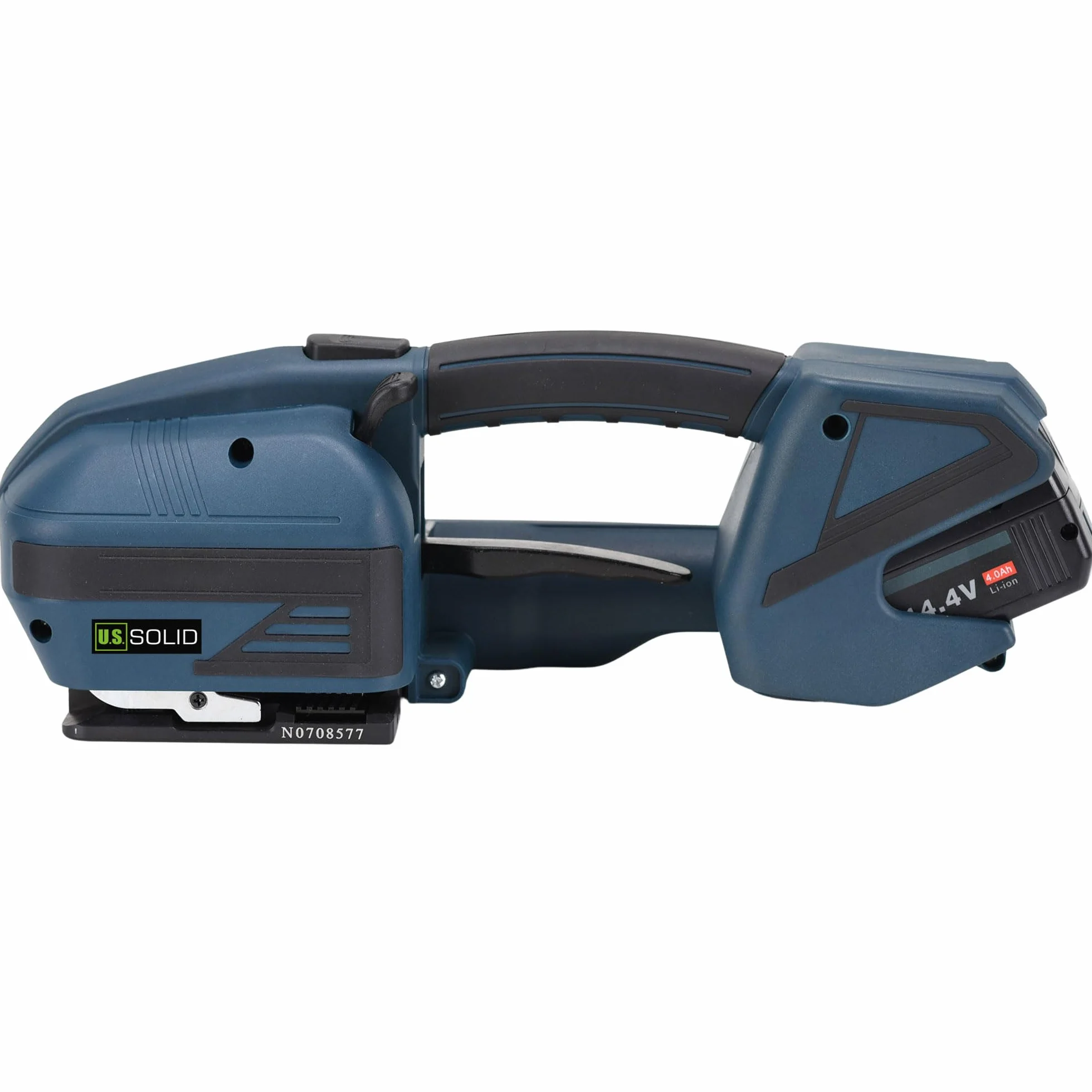U.S. SOLID Máquina flejadora eléctrica con pantalla LCD para cintas PP PET 13-16mm, 2 x 4000mah bateria automática con pilas para cajas y paletas