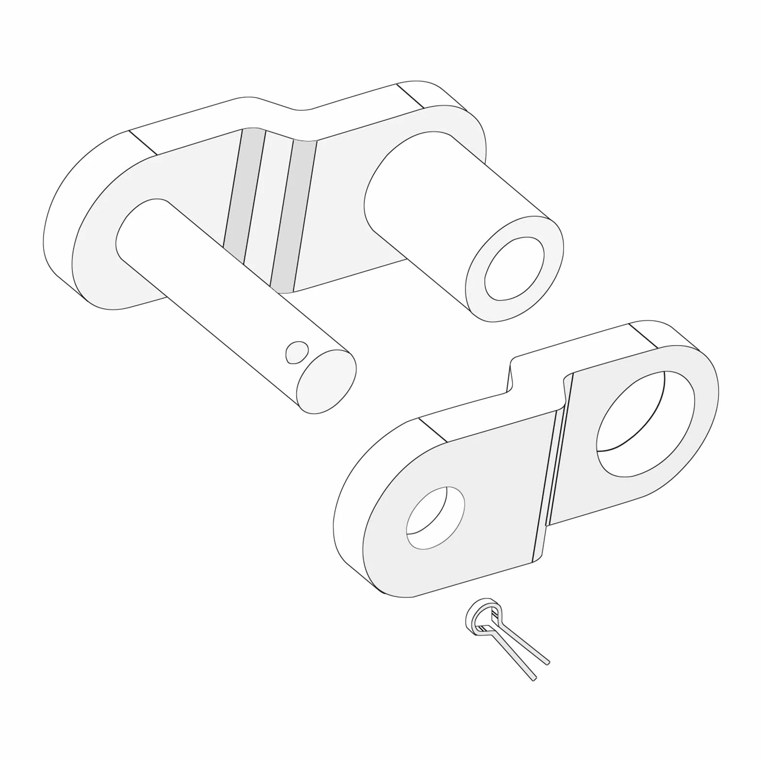 Cadena Compensación Medio Enlace Rodillo 5/8" Paso Carbono Acero Estándar 10A