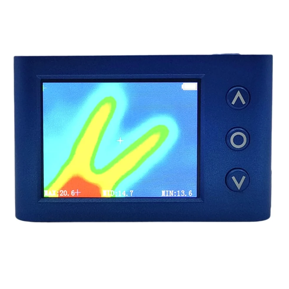 MLX90640 Termómetro infrarrojo digital, 32 x 24 pulgadas con LCD de 24 pulgadas, emisividad ajustable 01-099, detector de calor portátil recargable PCB y temperatura corporal