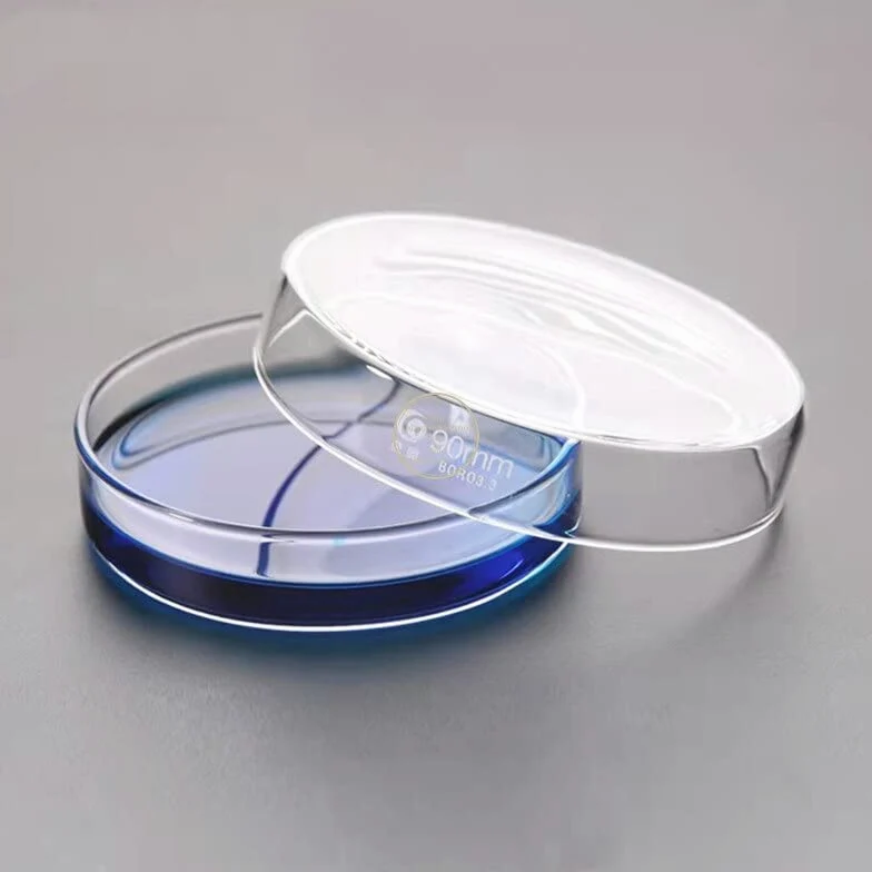 Placas de Petri de Vidrio Transparente con Tapas Microorganismos Célula Instrumento químico estéril Transparente Envío de la Gota Placas de Petri (Size : 60mm 10pcs)