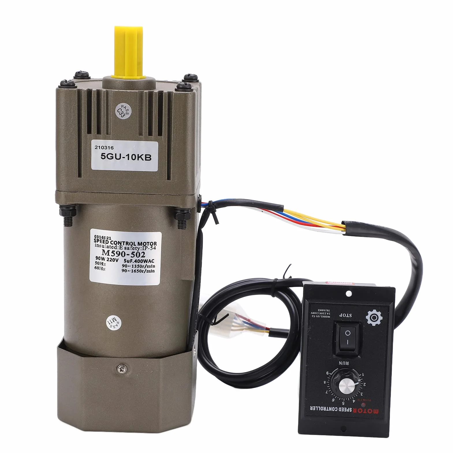 220v motor + Motor de engranaje eléctrico, CA 220V 90W Velocidad ajustable de desaceleración del motor de engranaje asíncrono monofásico(10K)