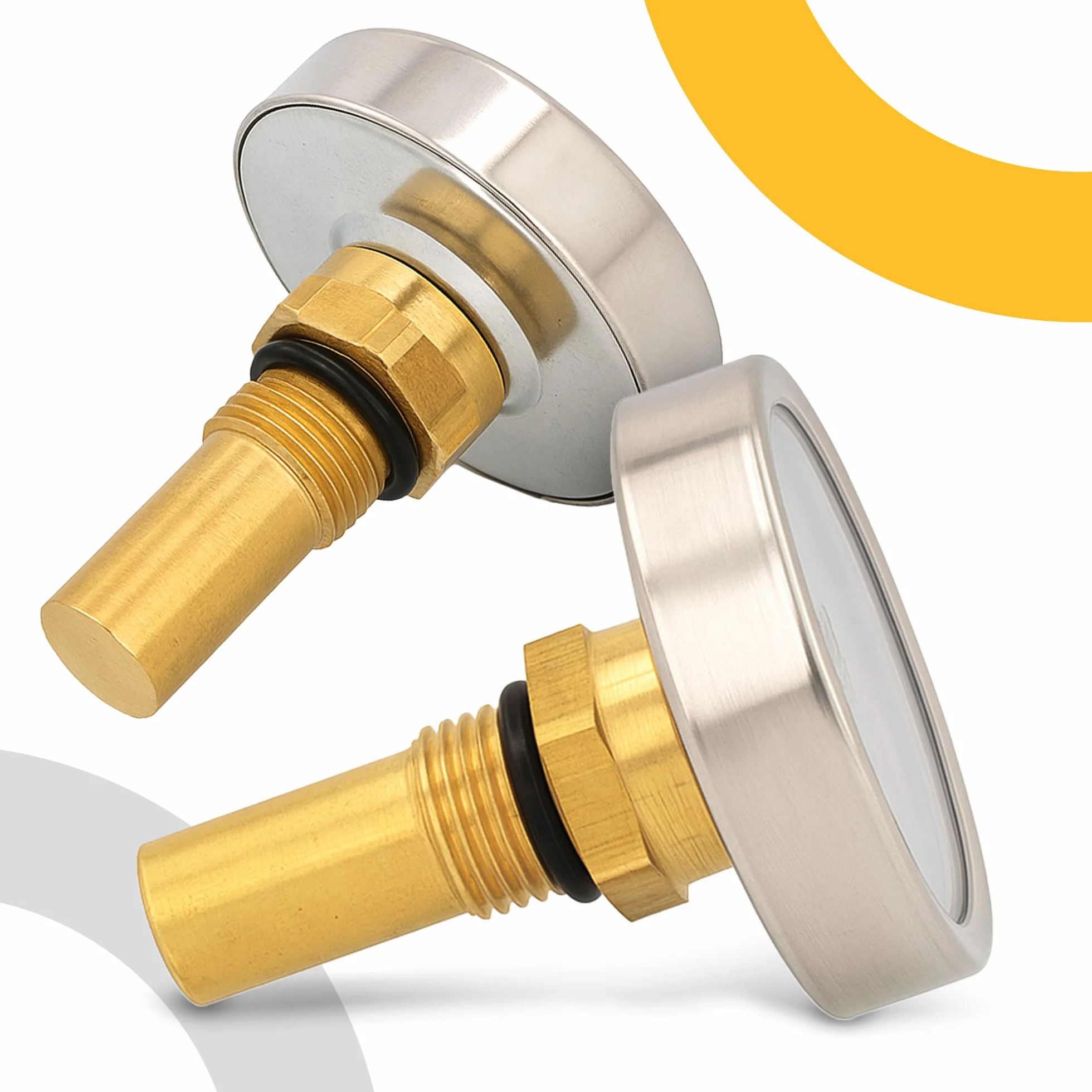 Termómetro Bimetálico de Contacto 1/4'' 40 mm 0-120°C Axial para Calderas