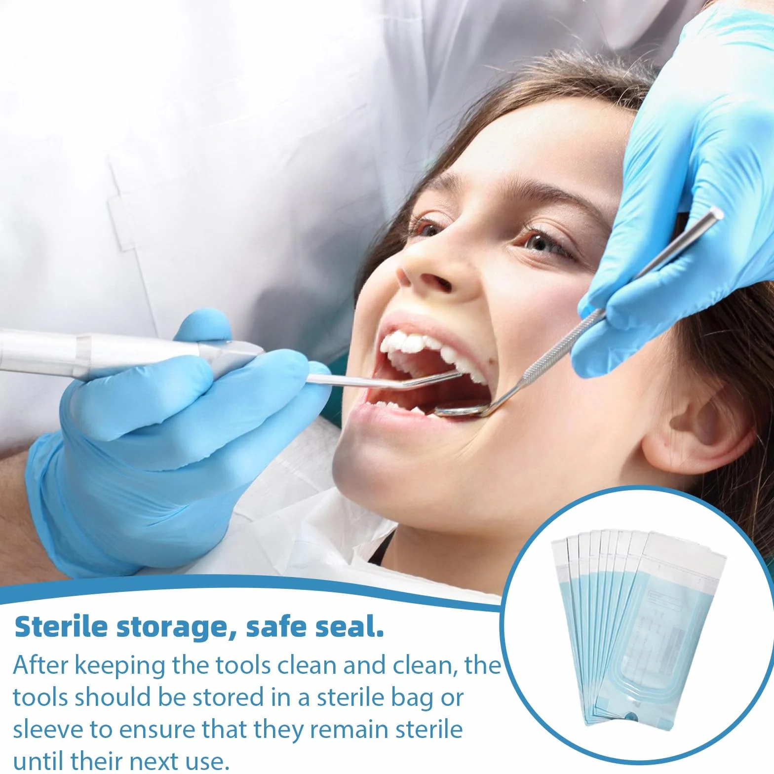 Bolsas de esterilización autoadhesivas 90x260 mm 200 unidades desechables