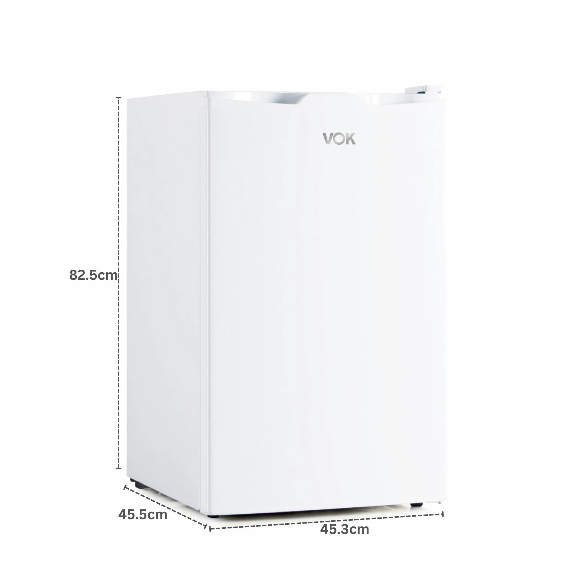 VOK Congelador Vertical Sobremesa 63 L Clase E Puerta Reversible Estático Blanco 82.5x45.3x45.5 cm