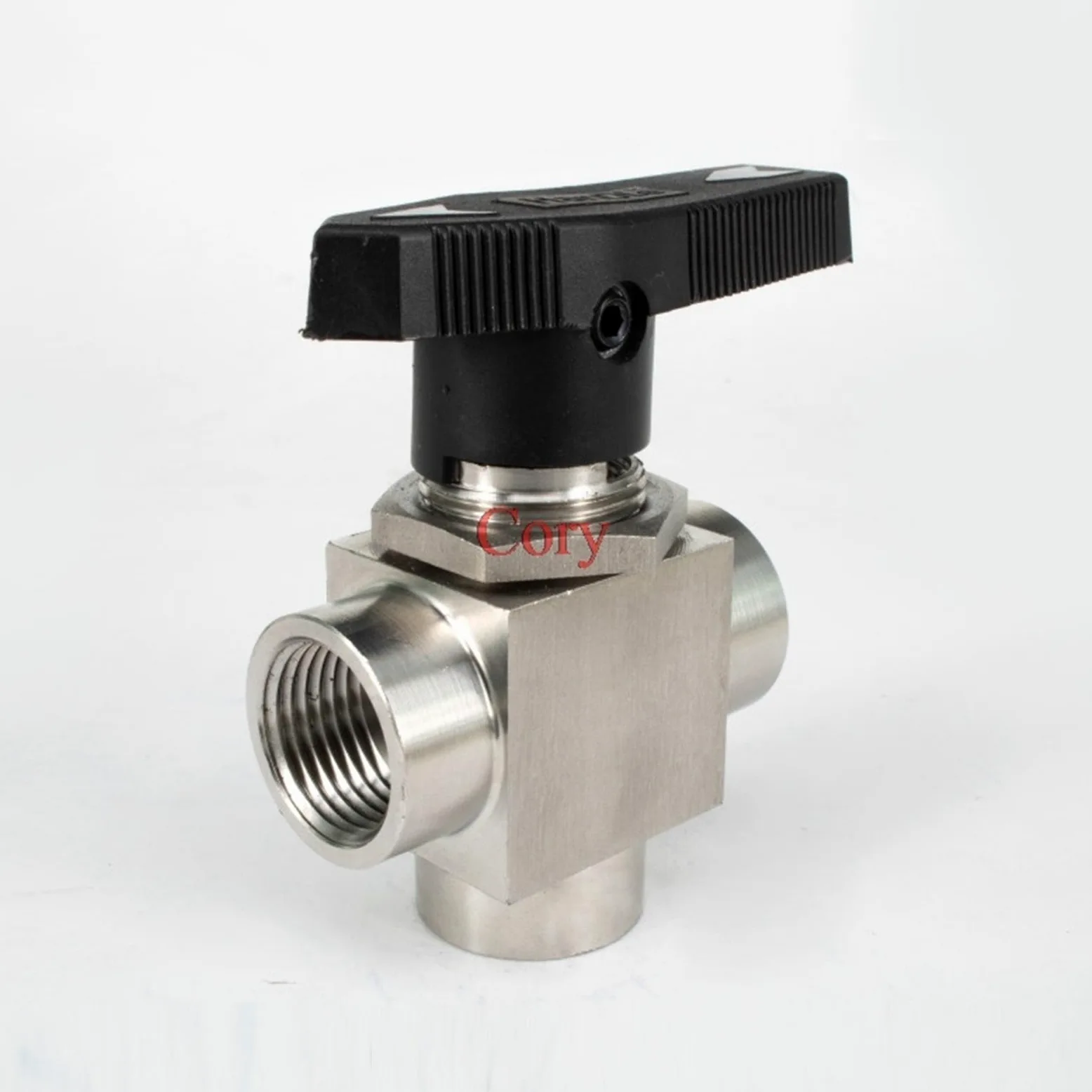 Válvula de Bola de Tres vías, Rosca Hembra G1/8", G1/4", G3/8", G1/2", G3/4", BSP, Acero Inoxidable 304, Alta presión y Temperatura.(0.25 Inch)