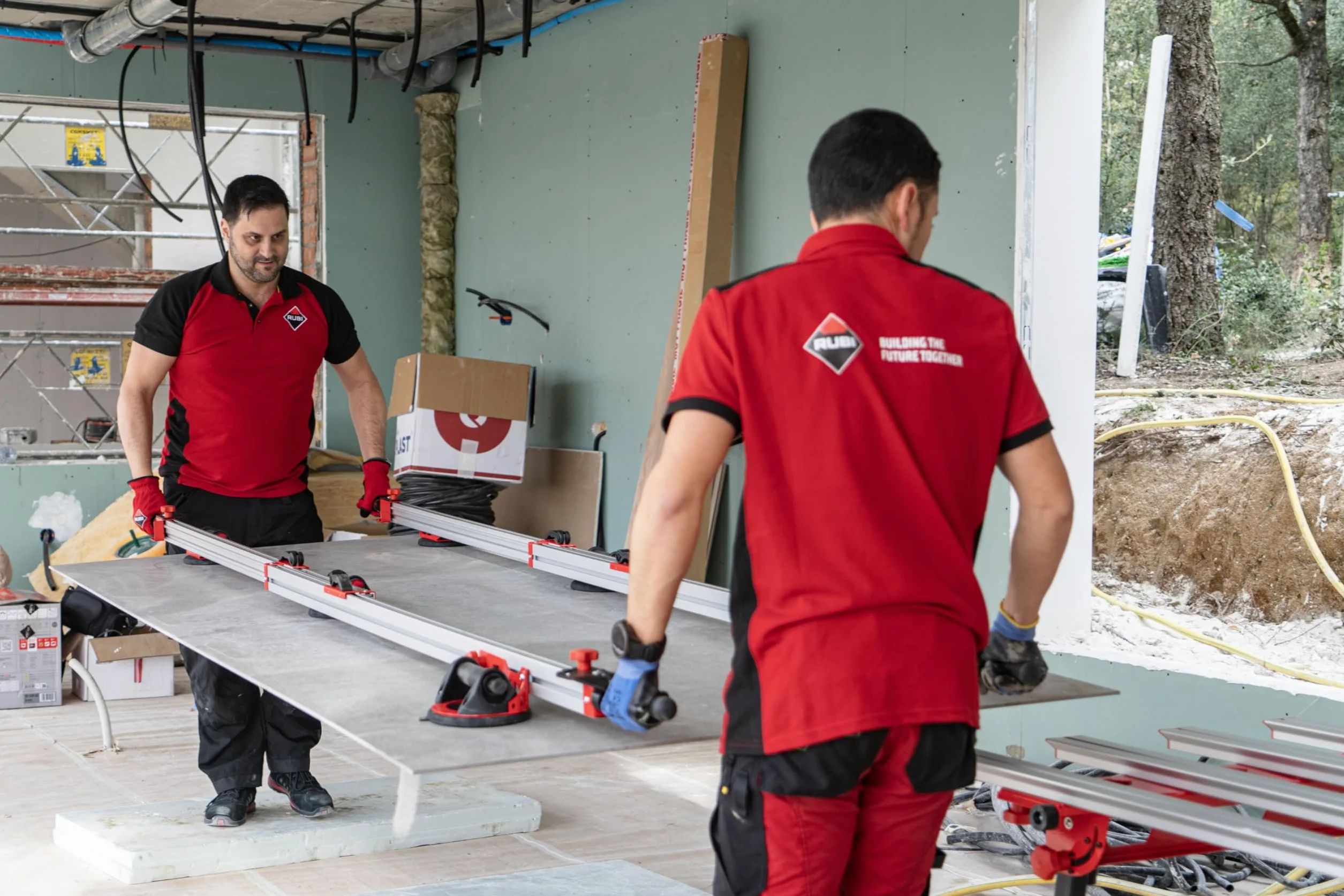 Ventosa para azulejos gran formato con guías retráctiles ERGO TILE TRANS – 6 ventosas Ø160mm – hasta 320 cm y 80 kg