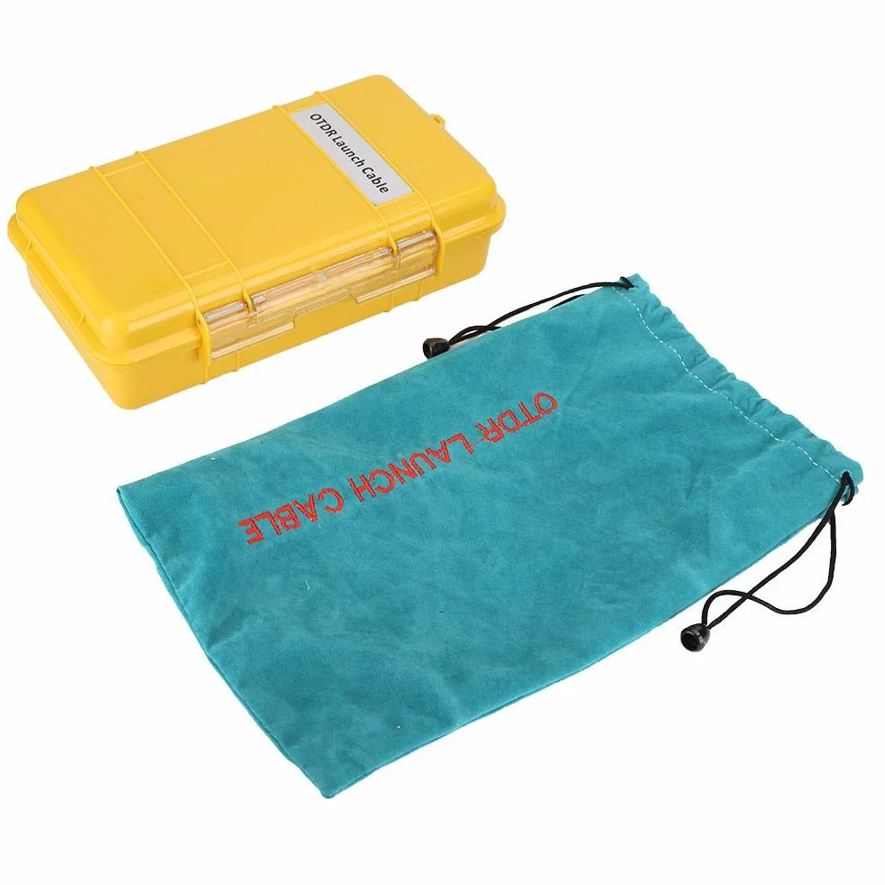 Caja de cable de lanzamiento OTDR SC/APC-SC SM 1 km Fibra óptica Eliminador de zona muerta Anillo de fibra