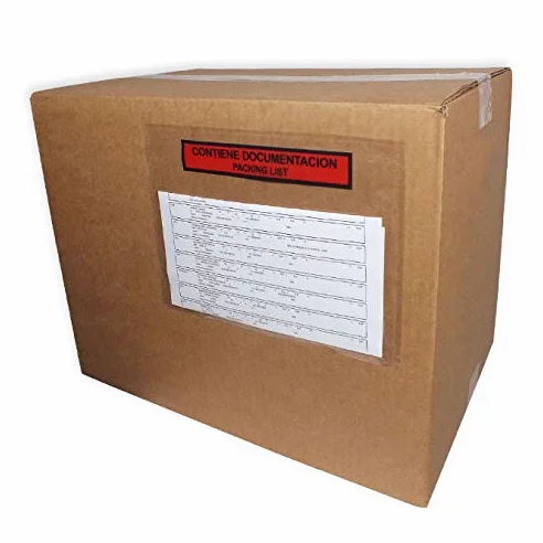 Sobres de envío transparentes porta-documentos, 1000 unidades, 225 x 158 mm, Sellado automático
