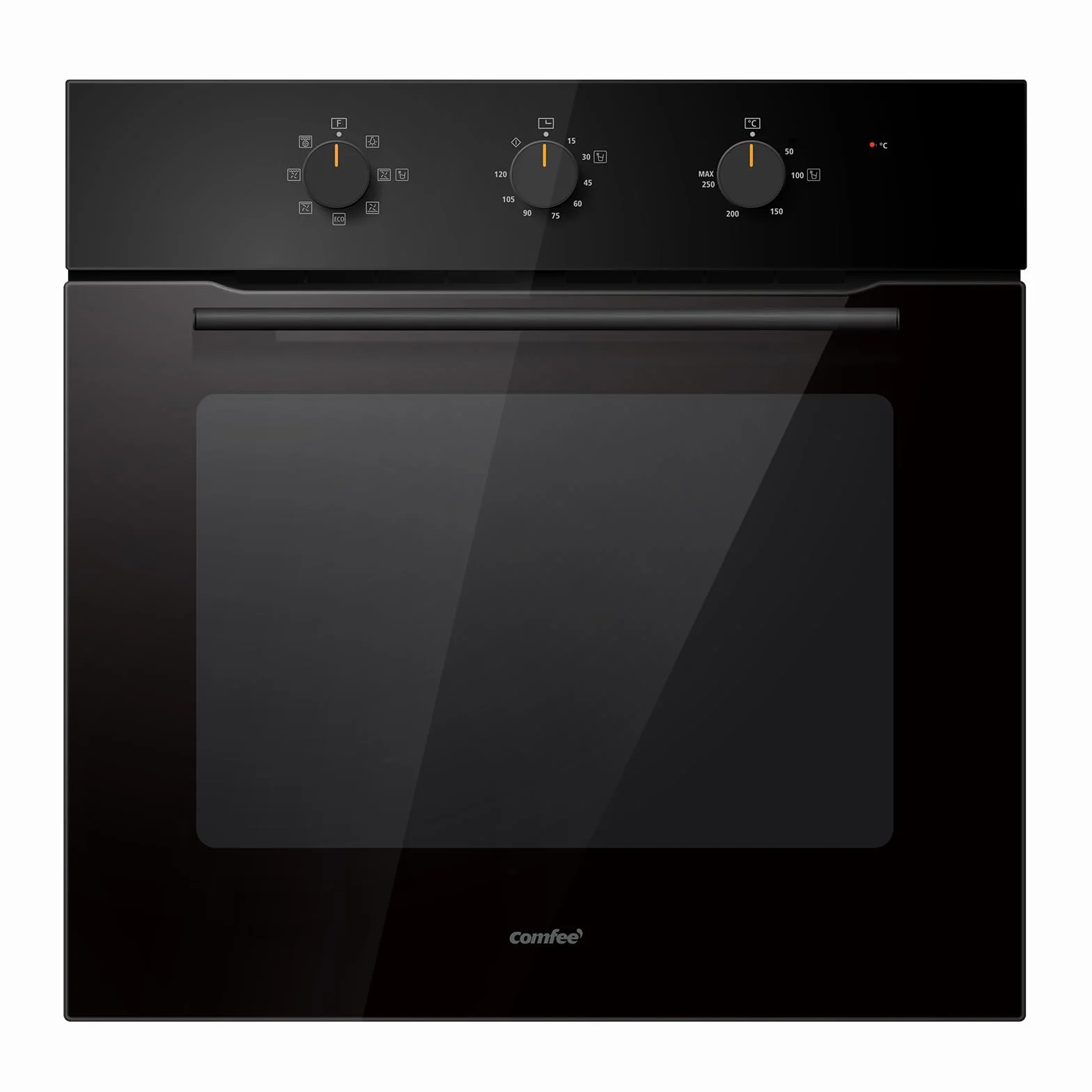 COMFEE' CBO60M80M1-BK Horno empotrable 60 cm 60 litros 8 funciones freidora de aire cocción multifase puerta extraíble limpieza vapor negro