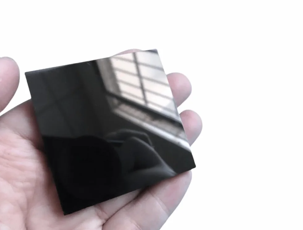 Hoja de cerámica de carburo de silicio de alto rendimiento: placa de Si-C duradera pulida de un solo/doble lado 1 pieza(Single Side Polishedx50x50x5mm)