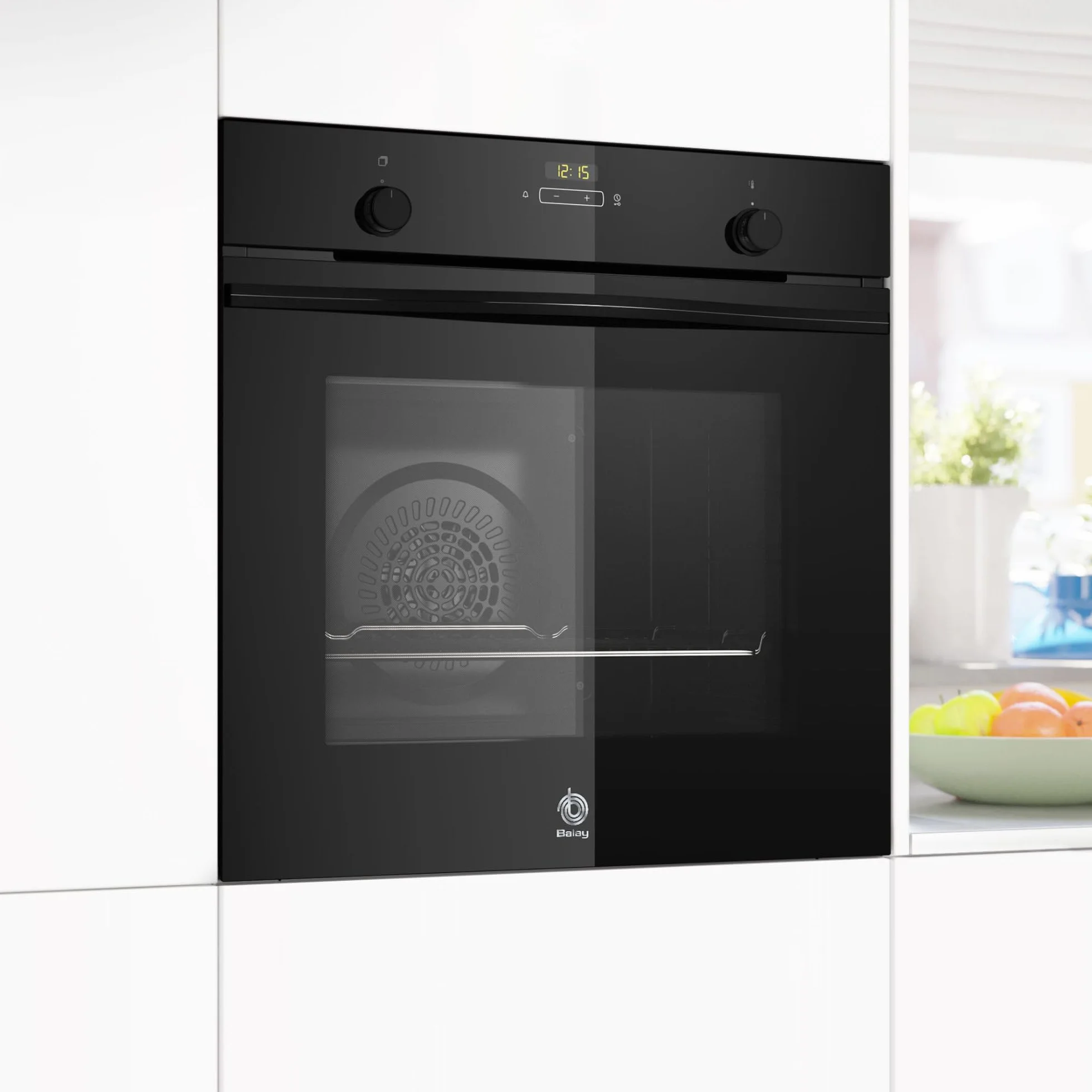 Balay Horno multifunción 60 cm 71 l Serie Cristal Freidora de aire Aqualisis negro 3HB5159N4