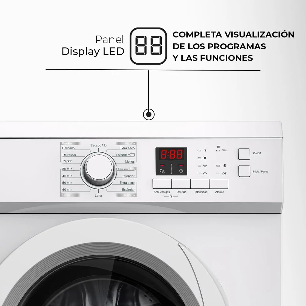 Svan Secadora de Evacuación 7Kg Carga Frontal Blanco SSE700C 2000W 16 Programas