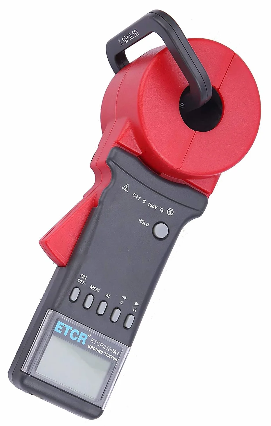 ETCR2100A+ - Medidor de abrazadera digital de tierra, medidor de resistencia a tierra, probador de resistencia a tierra, rango 0.01-1200