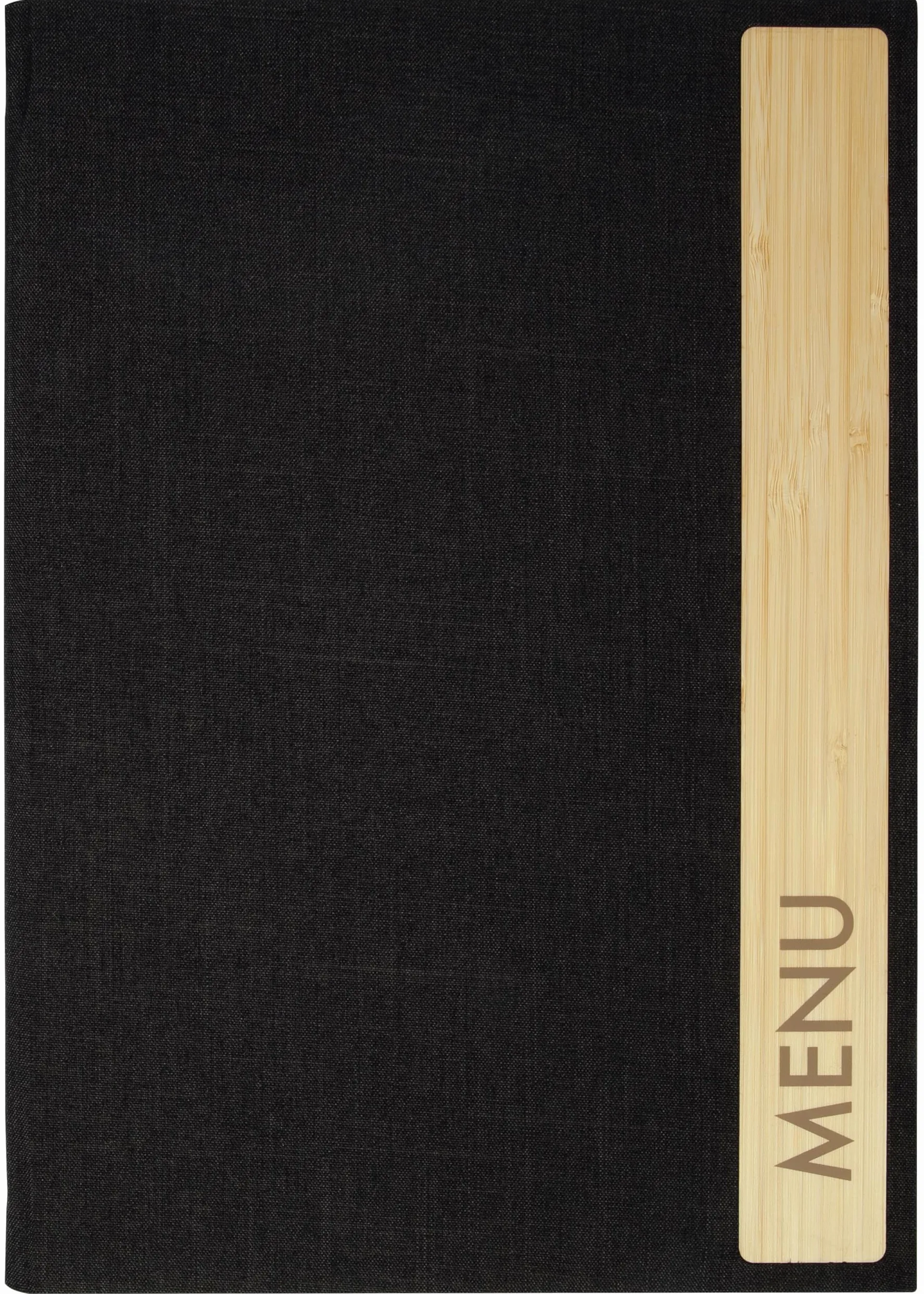 SIGEL SM220 Porta-menú - Bambus - 1 unidad - incl 2 fundas transparentes dobles para 8 páginas - encuadernación elástica - A4 - gris oscuro/beige - 5 piezas | SM220, Bamboo, 2 fundas para 8 hojas, encuadernación elástica, gris oscuro/beige