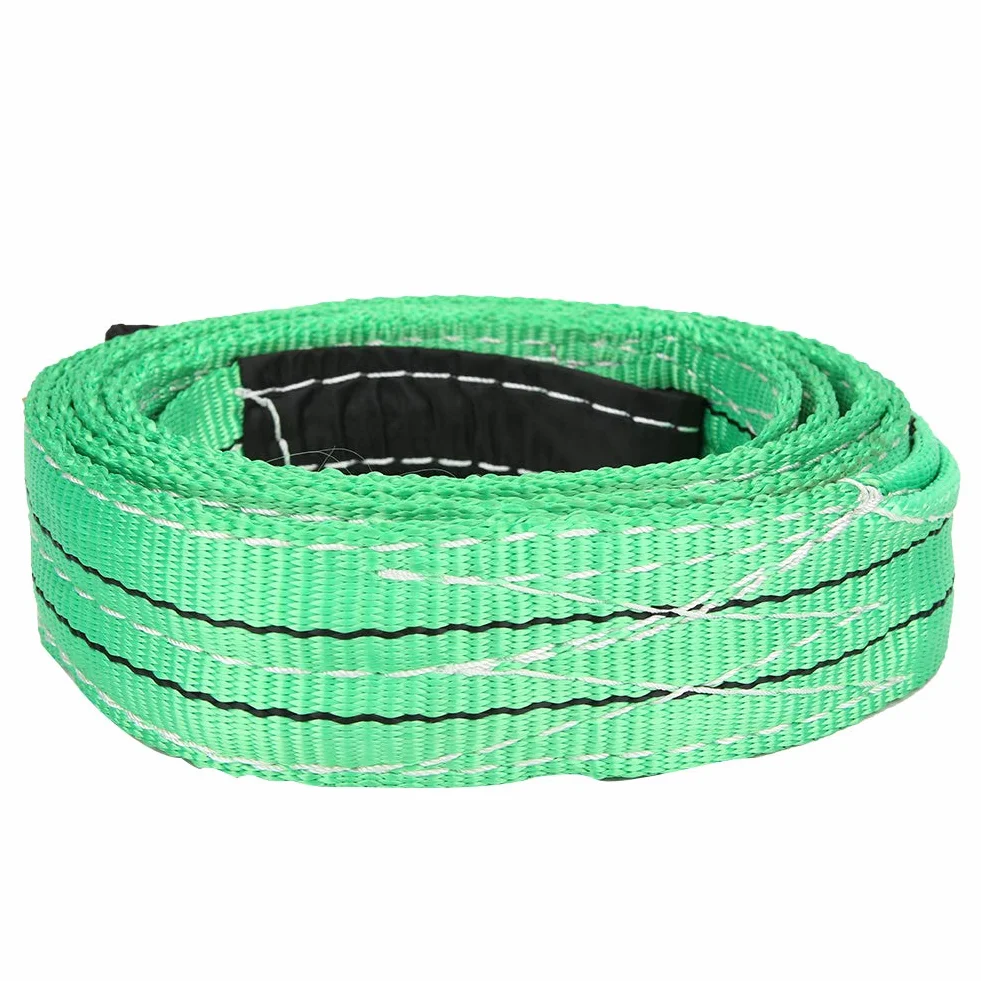 Eslinga de poliéster 3 m x 50 mm 30 Ton verde para elevación industrial