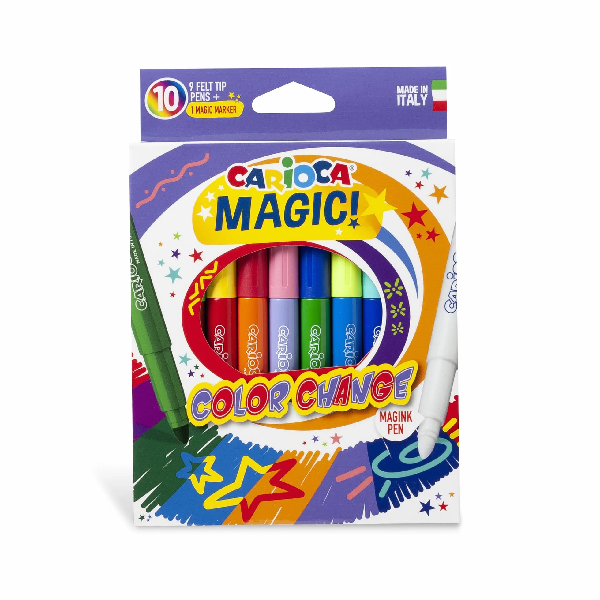 Rotuladores Mágicos Color Change 10 Uds Efecto Cambia Color Tinta Lavable Punta Bloqueada Juego Creativo