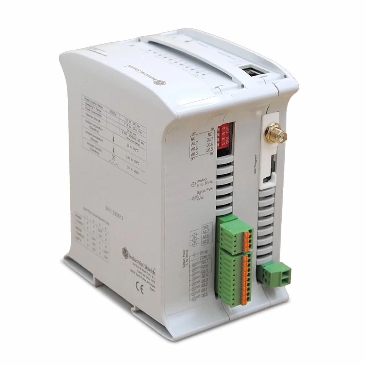 PLC industrial ESP32 PLC 21 – Controlador lógico programable con 21 E/S – WiFi y Bluetooth – Compatible con Arduino IDE, Modbus y MQTT – Industrial Shields