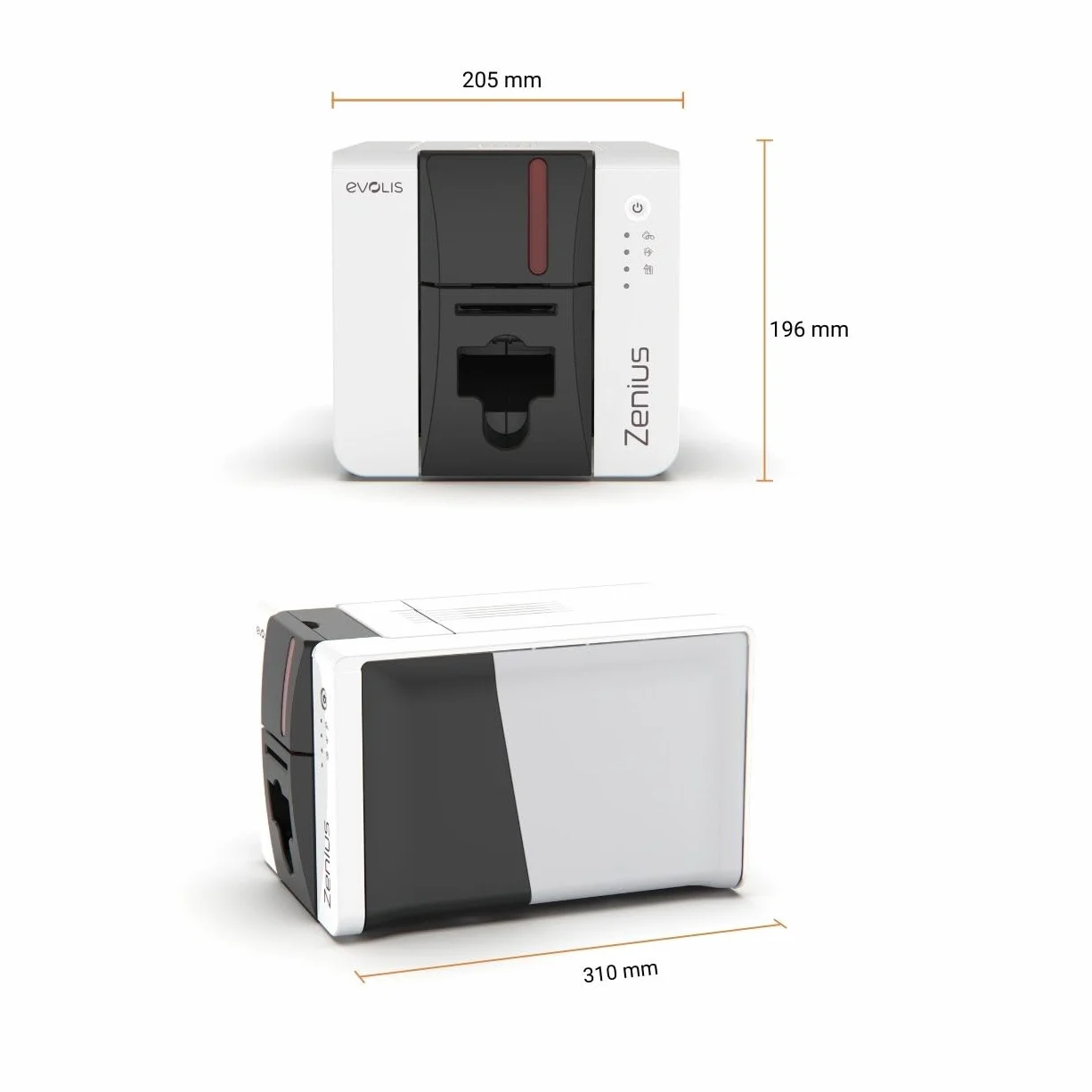 Karteo Evolis Zenius 2 [ZN2-0002] Impresora de tarjetas LAN unilateral - Tarjeta de empleado, tarjeta de estudiante, tarjeta de estudiante, buena calidad de impresión - Conexión a PC a través de LAN