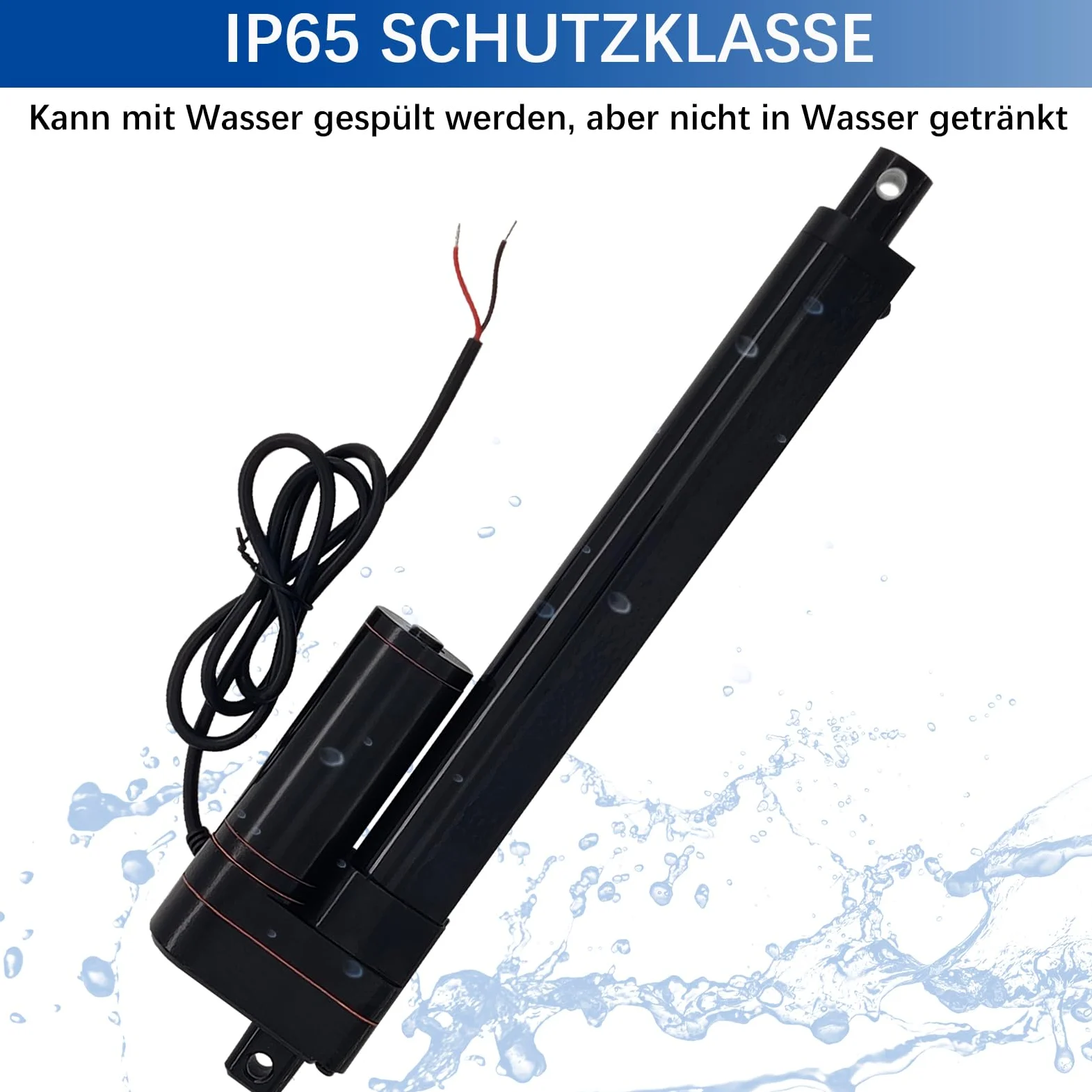 Accionamiento lineal de 350 mm, 3000 N, motor lineal de 12 V, 5 mm/s, con pinzas de montaje para puertas de ascensor, armario, abridor de ventanas, abrepuertas, domóticas