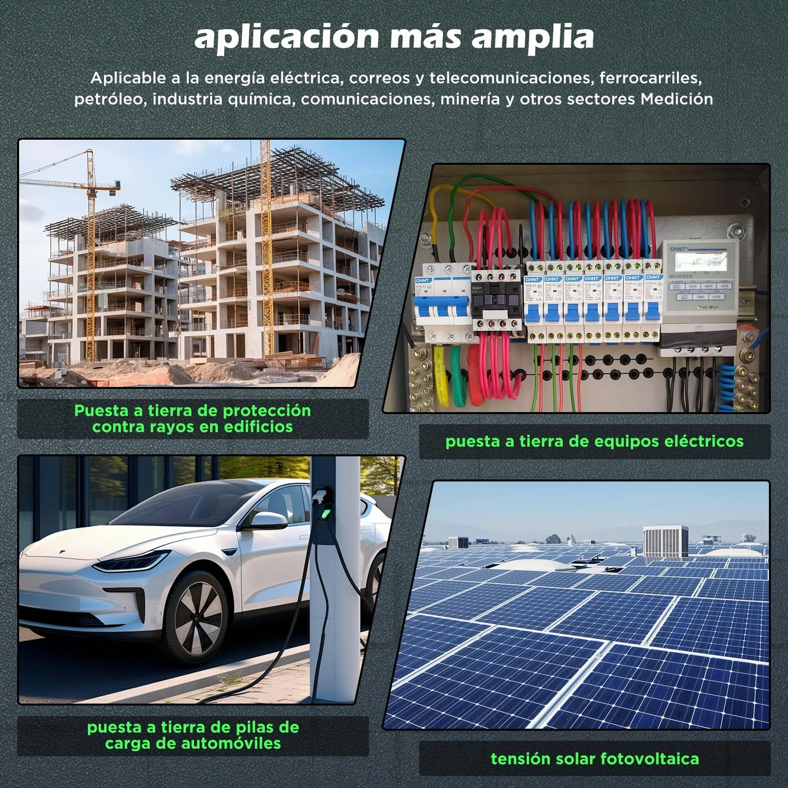 DY4100A Probador de Resistencia de Tierra, 0~2000 Ω Ajustable Medidor de Resistencia a la Tierra 0~600 V Megóhmetro Instrumento de tierra con LCD Pantalla, Probador de Tensión Solar
