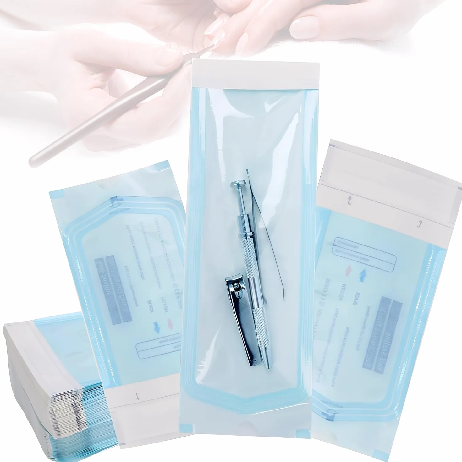 Bolsas de Esterilización Autosellantes PVC, 150 Unidades para Autoclave