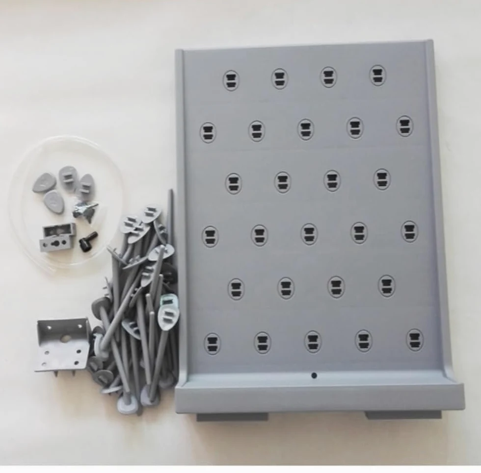 Estante de secado de laboratorio para cristalería, escurridor de botellas desmontable con 27/54 clavijas, equipo de limpieza esencial para utensilios de laboratorio escolar