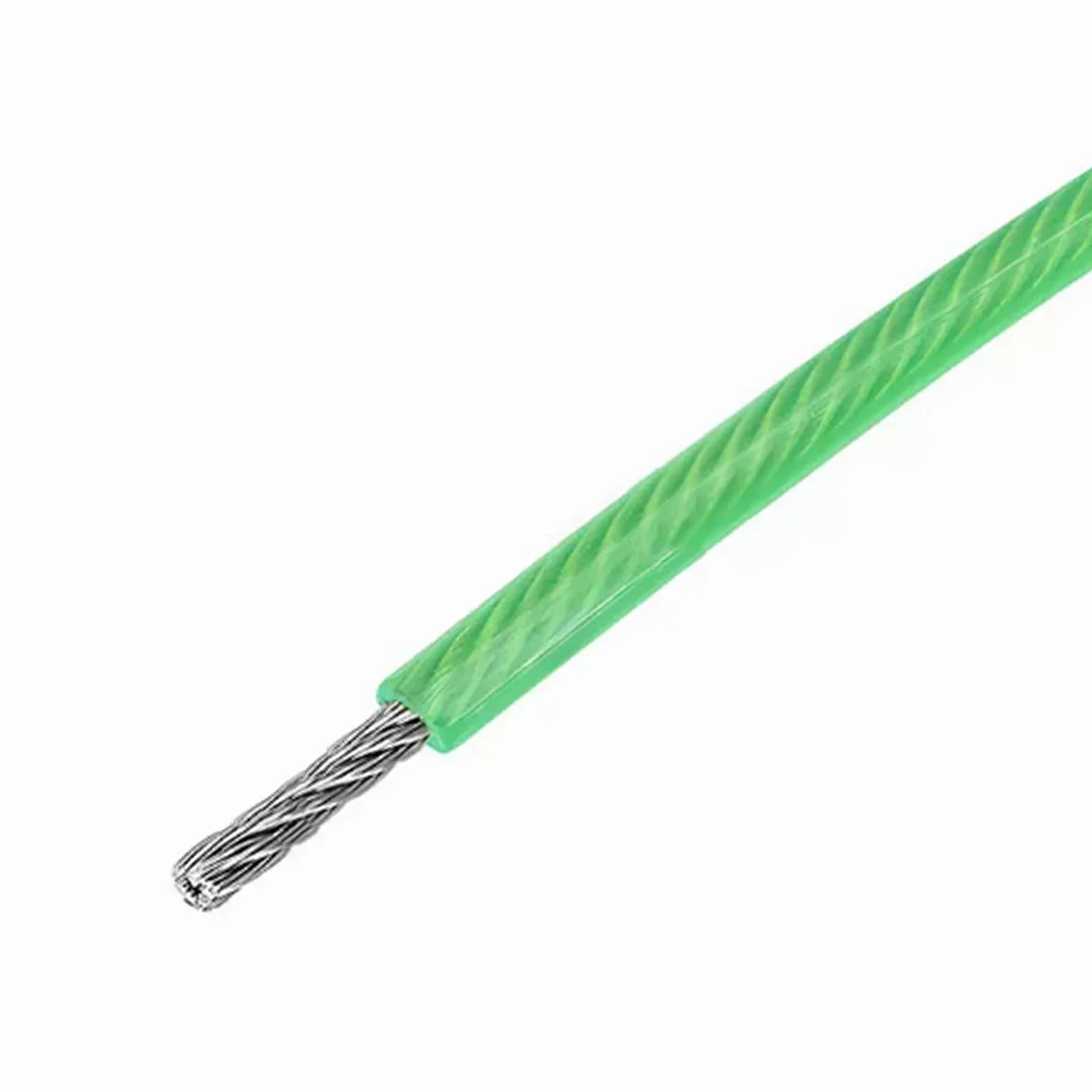 Alambre De Acero Plastificado Cable de acero recubierto PVC color 3,0 mm, cable negro, accesorios colgantes verdes