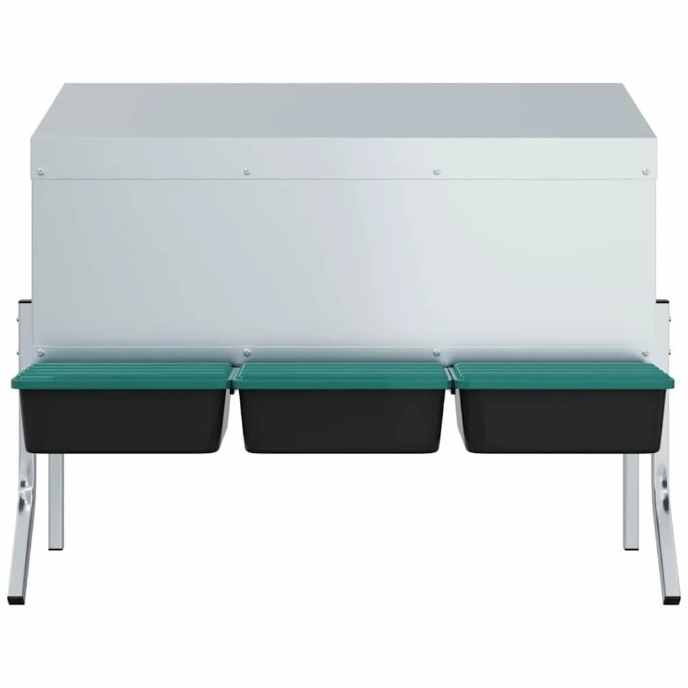 Genérico Nido para gallinas con 3 Compartimentos y Patas de Acero galvanizado-4104904
