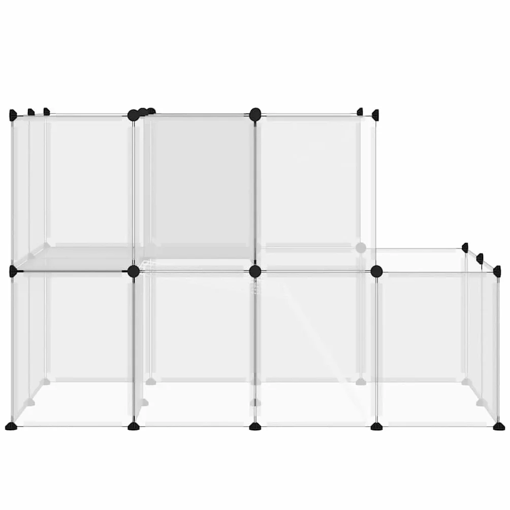 Jaula para animales pequeños, 142 x 74 x 93 cm, Recinto PP y acero con plataforma y escalera, espacio de ejercicio para conejos, hámsters, conejillos de indias, fácil de montar