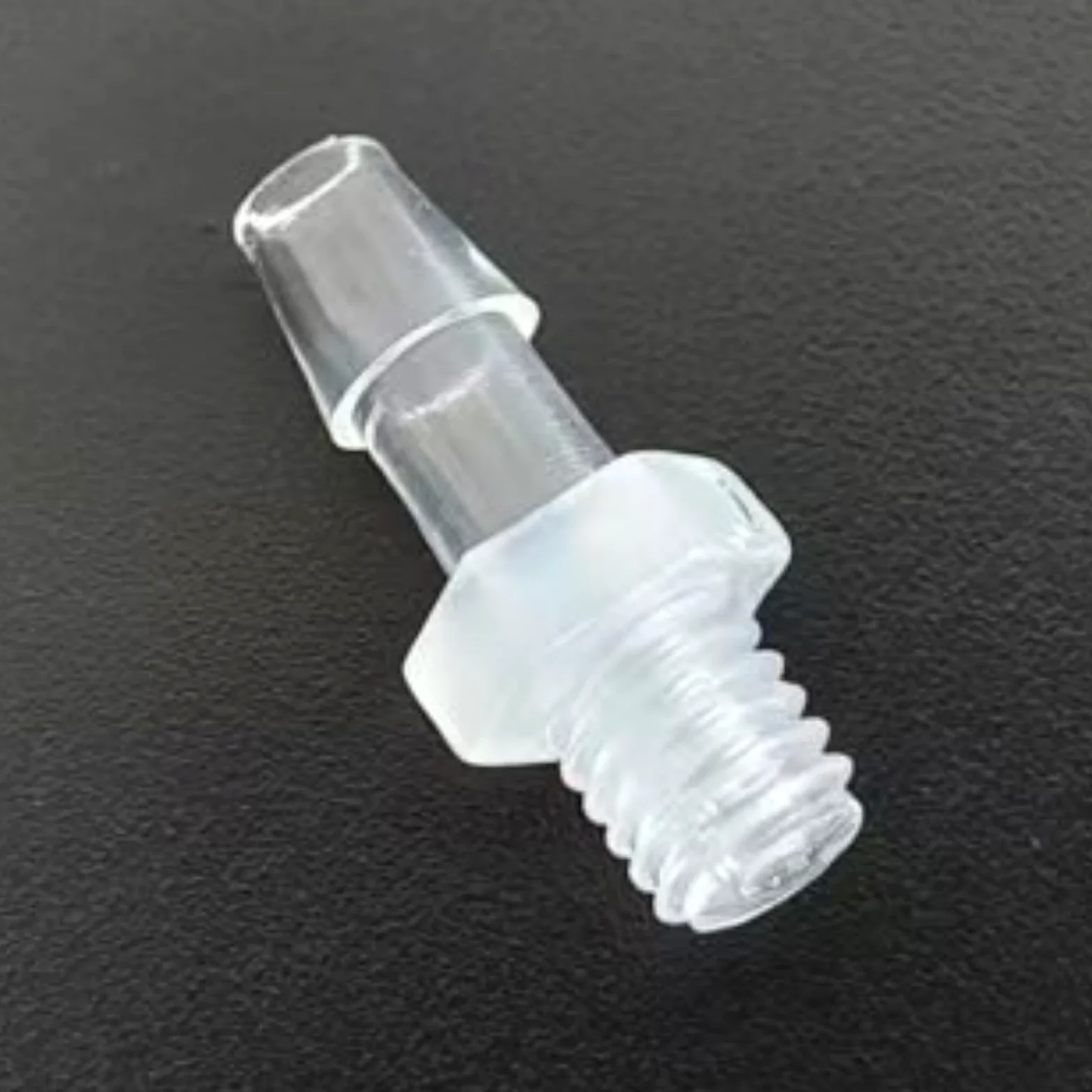 Accesorios de manguera de plástico – Adaptador de rosca macho 10-32UNF para laboratorio y maquinaria de alimentos – 50 piezas reutilizables (2,4 mm 3/32 pulgadas)