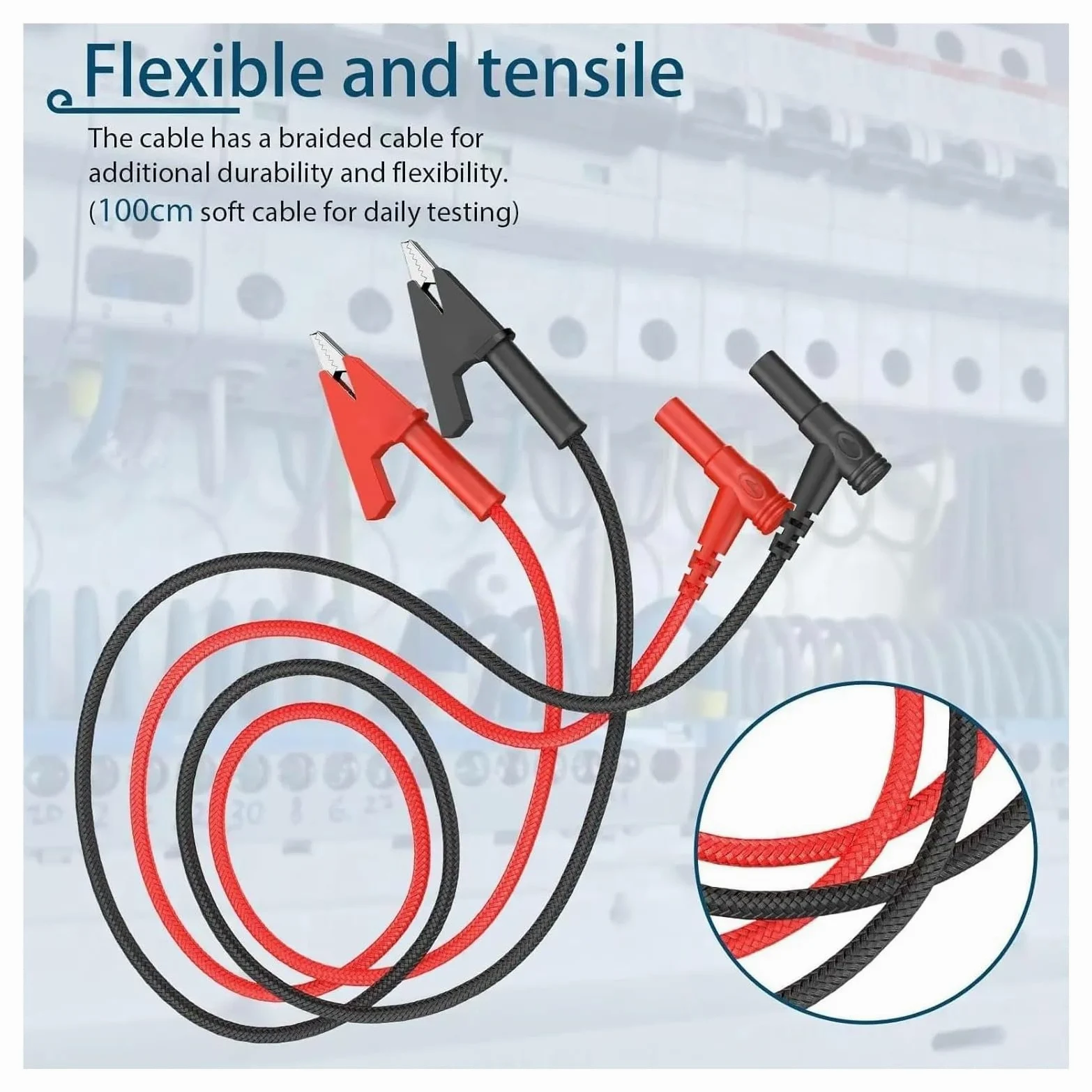 1M 15A Banana Plug to Crocodile Clip Test Lead for Multímetro