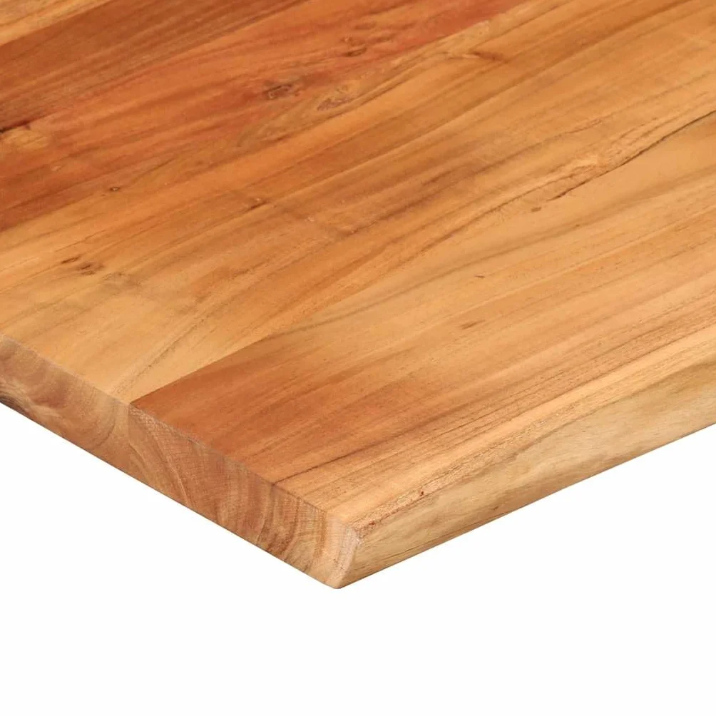 vidaXL Tablero Rectangular, Superficie de Mesa, Tablero de Trabajo Comedor, Superficie para Oficina, Madera de Acacia Borde Vivo 90x80x2,5 cm