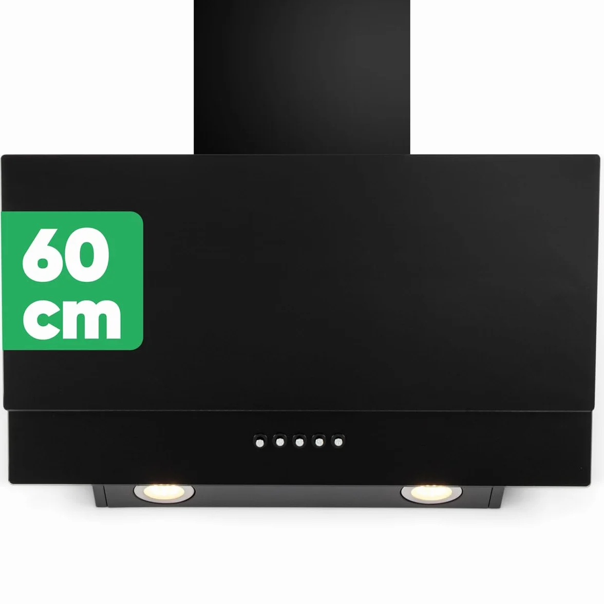 Bomann DU7607-G-Noir Hotte inclinée à LED Noir
