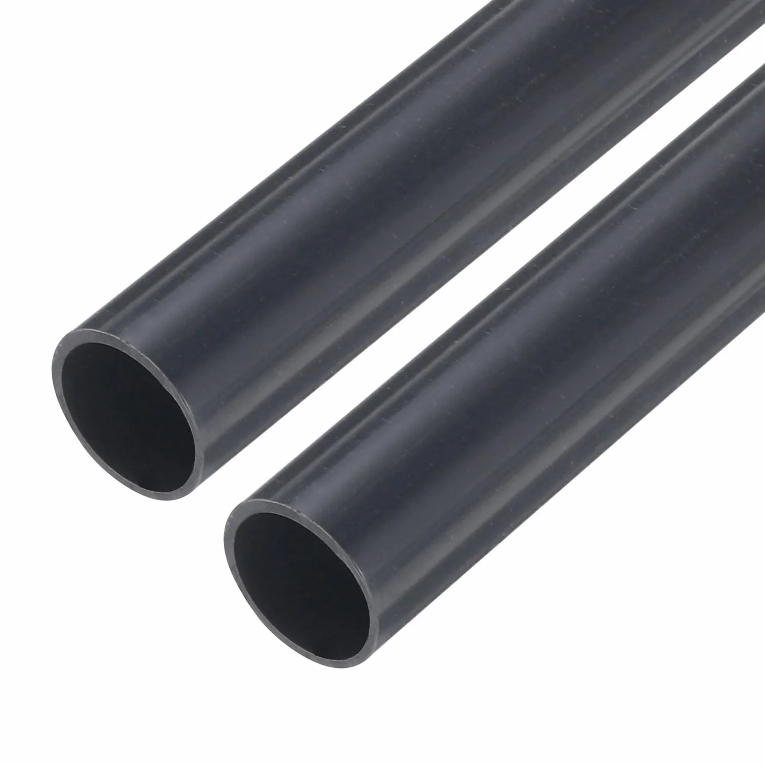 QUARKZMAN Tubo Rígido PVC 1/2 Pulgada 12mm ID 14mm OD Longitud 9" Gris Oscuro 2 Piezas