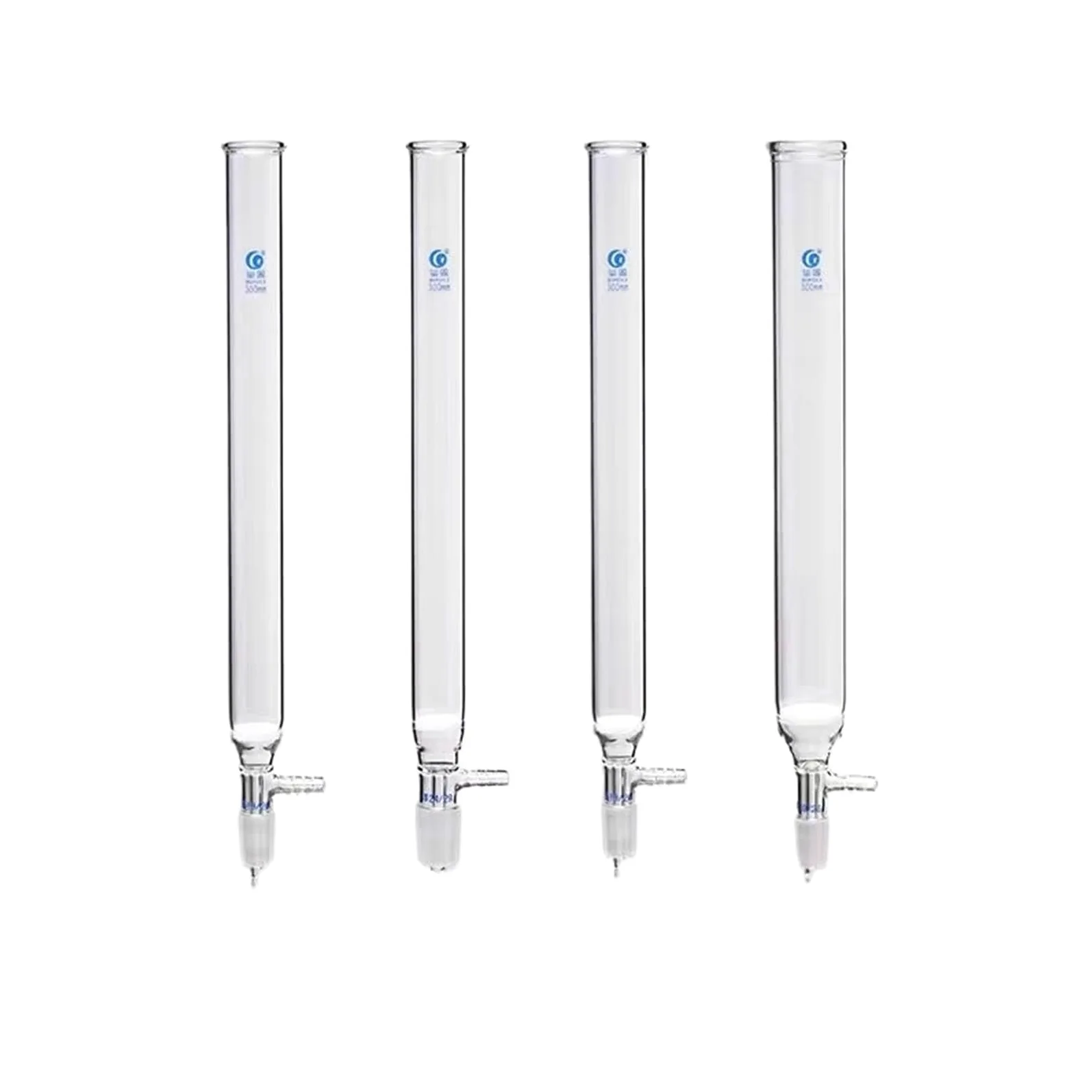 1 columna cromatográfica de vidrio de laboratorio con conexión esmerilada 19#/24#, columna de cromatografía de filtro de succión con placa de arena (junta de 30 x 300 mm 24)