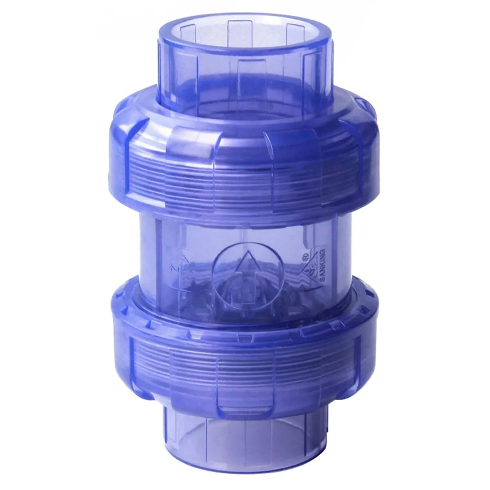 Válvula antirretorno unidireccional de PVC 20 mm a 63, accesorio for tubería UPVC for riego jardines, acuarios y peceras(DIN 25mm)
