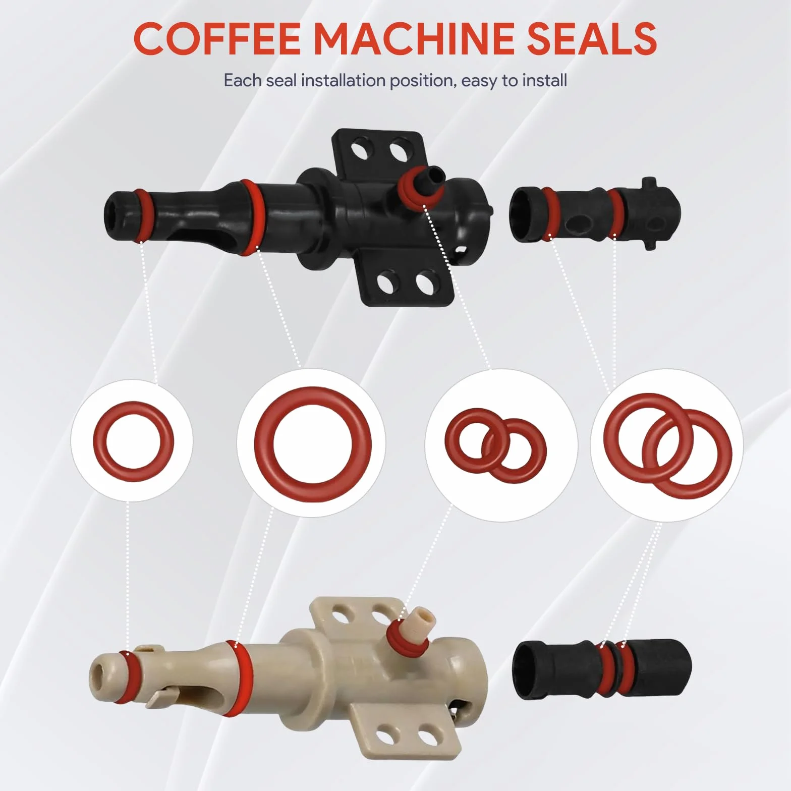 Junta Tórica Para Cafeteras Automáticas Philips Saeco Spidem Gaggia, O-Rings de Silicona Válvula Soporte, Vapor, Infusión, Salida