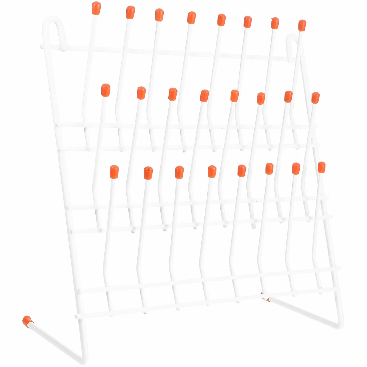 IMIKEYA Soporte de Laboratorio para Tubos de Ensayo Blanco de Hierro, Ligero y Fácil de Transportar, Adecuado para Uso en Escuelas y Universidades
