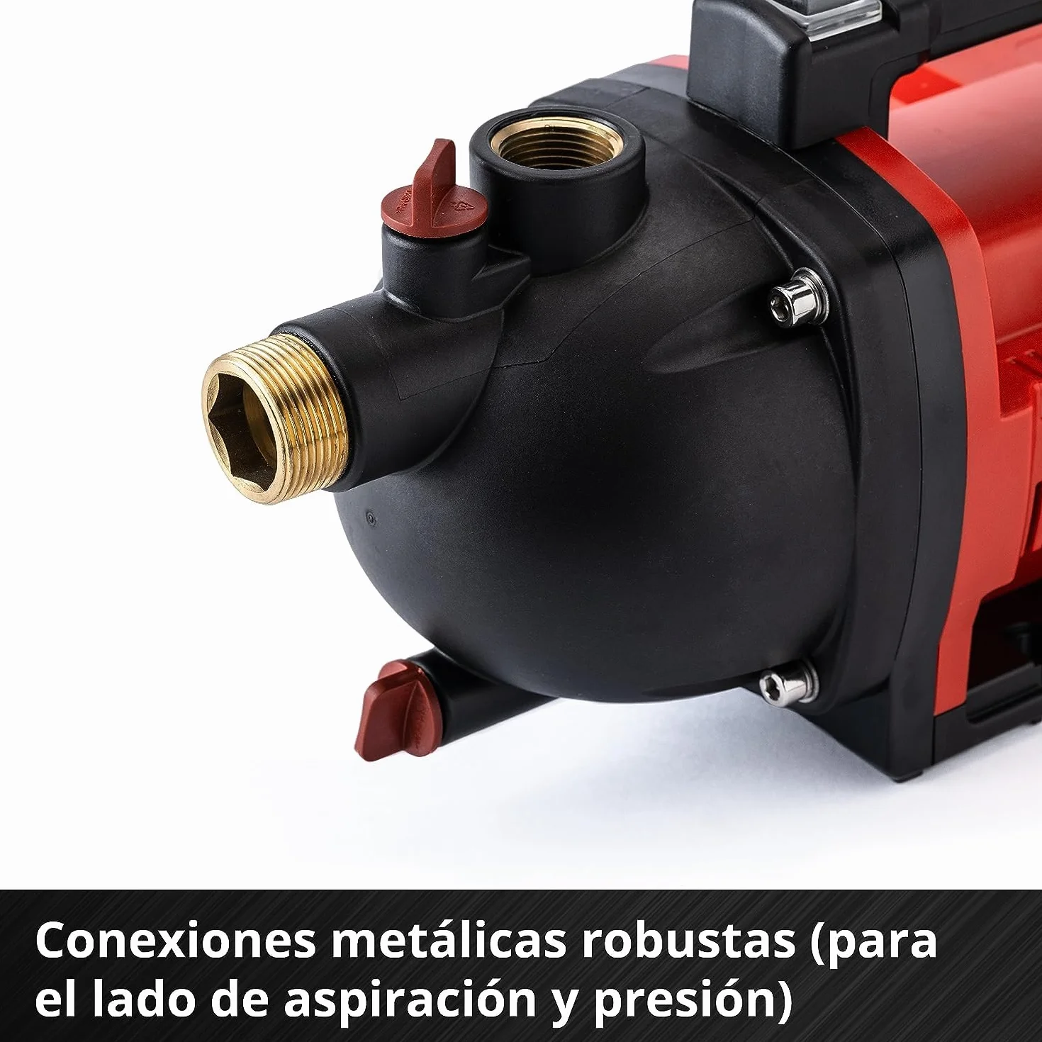 Einhell Bomba de jardín a batería AQUINNA 36/30 Power X-Change (2x 18 V, interruptor ECO de 2 escalones, tornillo de entrada y salida de agua, protección térmica, asa de transporte, sin baterías)