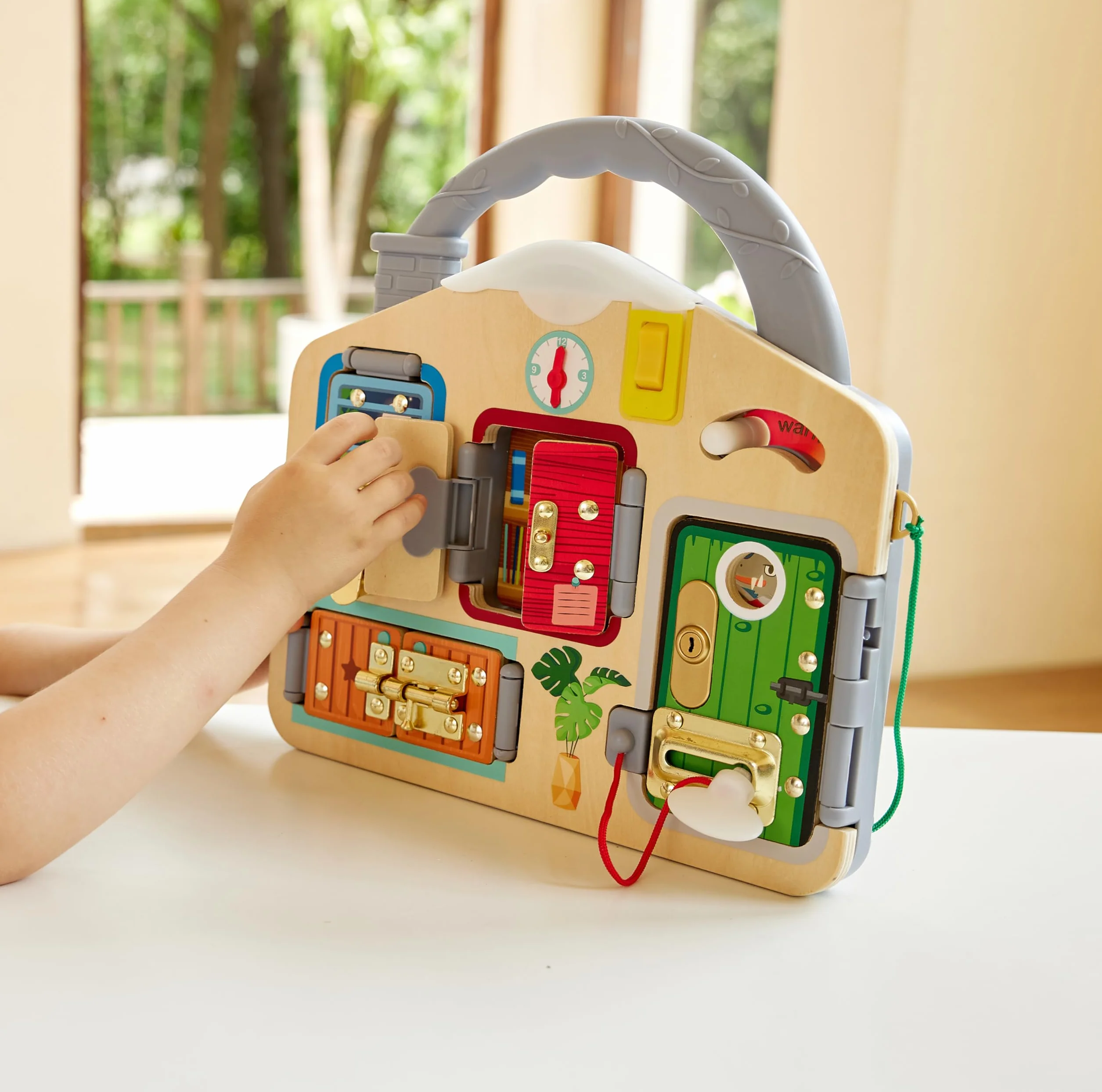 Hape Tablero de Juego Bloquea y Aprende Juguete Educativo 3 Años