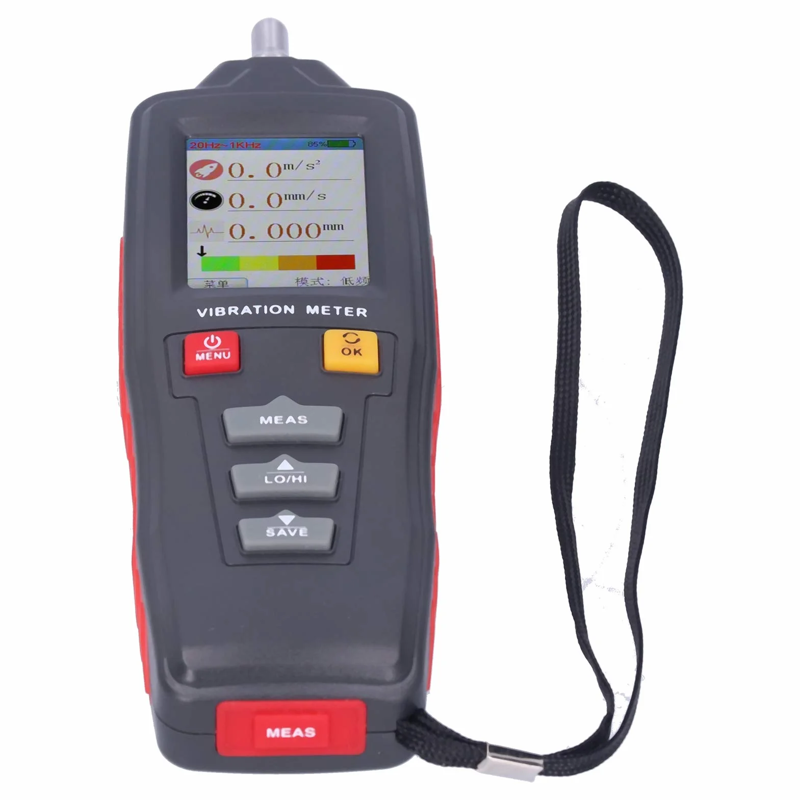 Srliya WT63B Medidor de Vibración Portátil Color LCD LCD Digital Vibration Analyzer Equipo de Prueba