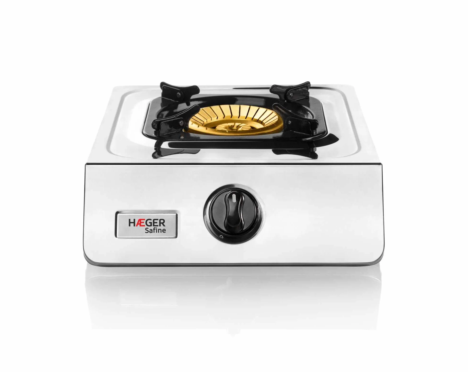 HAEGER SAFINE Kuchenka gazowa z podwójnym palnikiem 110mm, INOX, zapłon PIEZO