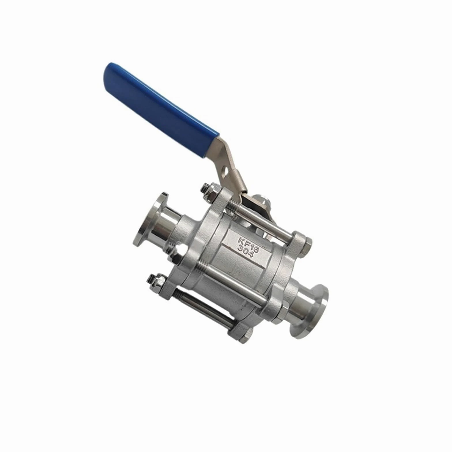 Válvula de bola manual de alto vacío de 3 piezas, brida KF16, KF25, KF40 y KF50, de acero inoxidable 304/316L, 1 unidad(KF-16,SS316L)