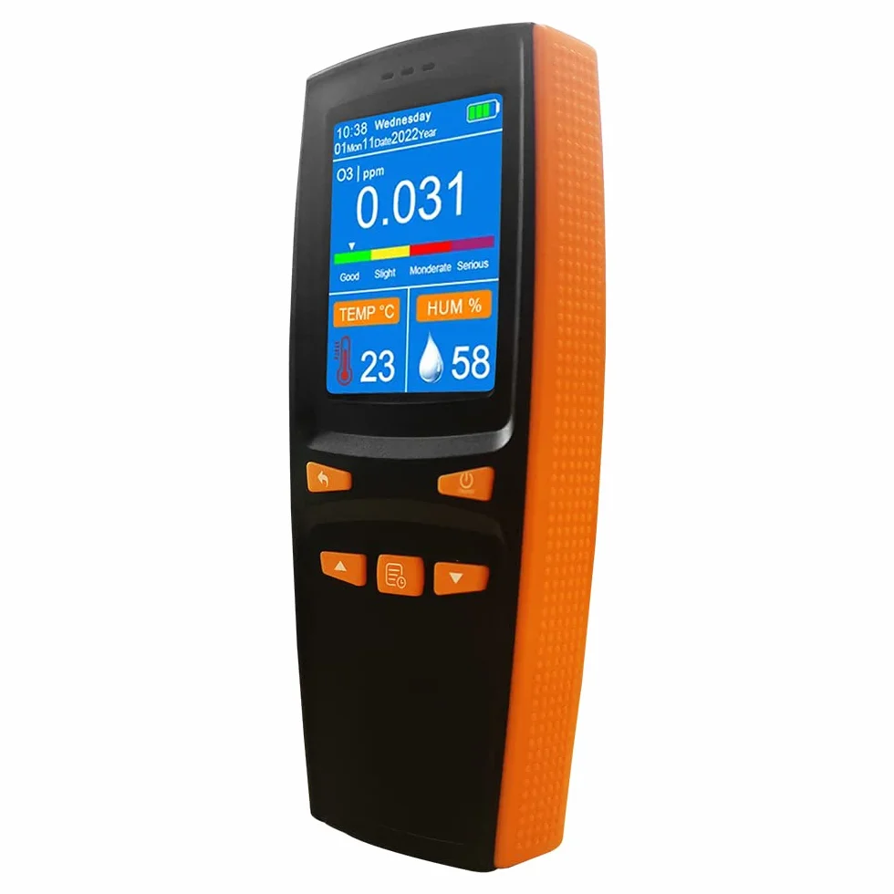 Analizador de ozono portátil Medidor de ozono O3 multifuncional Detector de aire Sensor inteligente Medidor de ozono Monitor de contaminación de calidad del aire